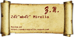 Zámbó Mirella névjegykártya